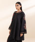 Women's Unstitched Lawn Black Embroidered 3 Piece Suit